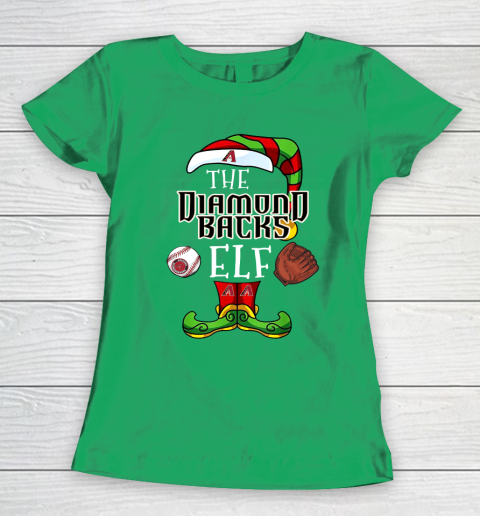 Arizona Diamondbacks Christmas ELF Funny MLB Women's T-Shirt 5