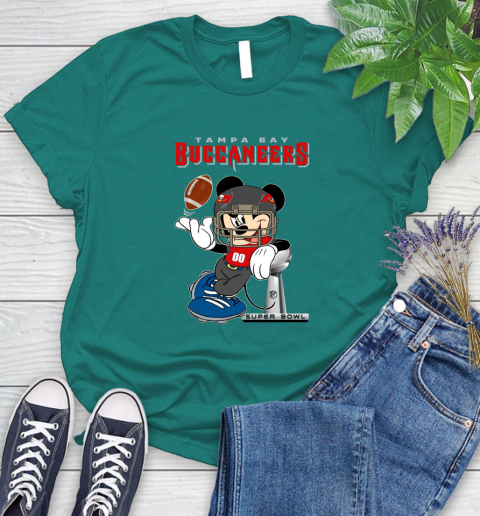 NFL Tampa Bay Buccaneers Mickey Mouse Disney Super Bowl Football T Shirt Women's T-Shirt 12