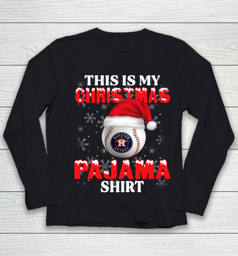 Houston Astros This Is My Christmas Pajama Shirt MLB Youth Long Sleeve