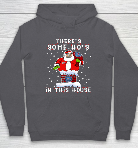 Oklahoma City Thunder Christmas There Is Some Hos In This House Santa Stuck In The Chimney NBA Hoodie 4