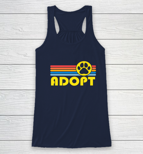 Rescue Animal Adoption Adopt Cat or Dog Vintage Retro Sunset Racerback Tank 8