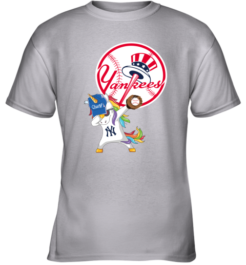 Hip Hop Dabbing Unicorn Flippin Love New York Yankees Youth T-Shirt 