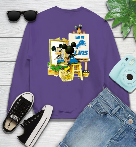 NFL Football Detroit Lions Mickey Drawing Shirt 28