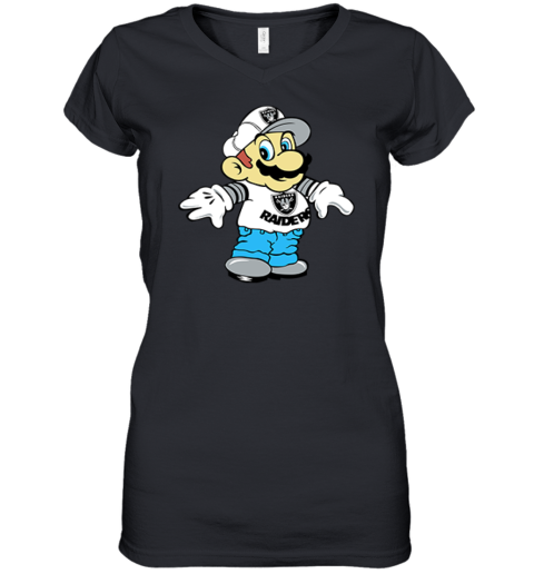 Mario Las Vegas Raiders Women's V-Neck T-Shirt
