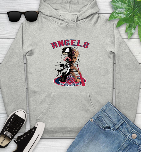 MLB Los Angeles Angels Baseball Venom Groot Guardians Of The Galaxy Youth Hoodie