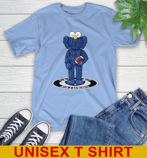 NFL Football Oakland Raiders Kaws Bff Blue Figure Shirt T-Shirt 11
