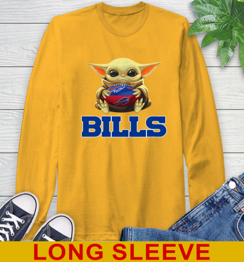 NFL Football Buffalo Bills Baby Yoda Star Wars Shirt Long Sleeve T-Shirt 3