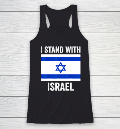 I Stand With Israel  Free Israel Racerback Tank