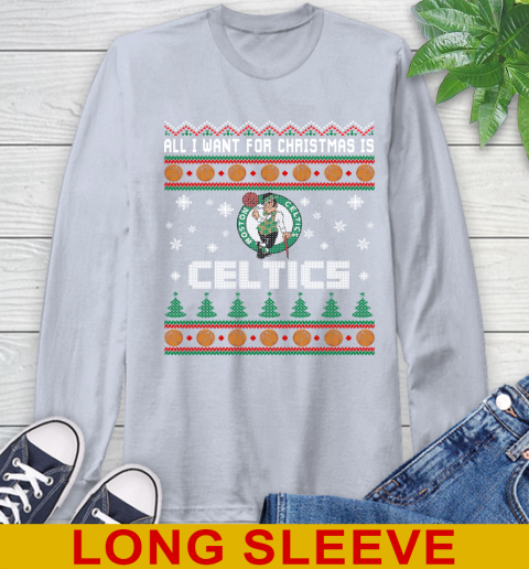 NBA All I Want For Christmas Is Boston Celtics Basketball Sports 60