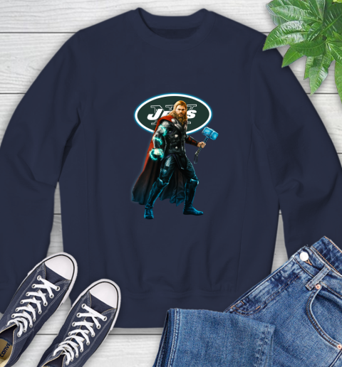 NFL Thor Avengers Endgame Football New York Jets Sweatshirt 3
