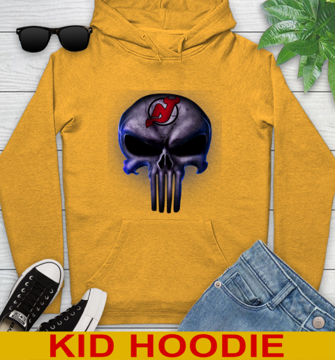 New Jersey Devils NHL Hockey Punisher Skull Sports Youth Hoodie 2