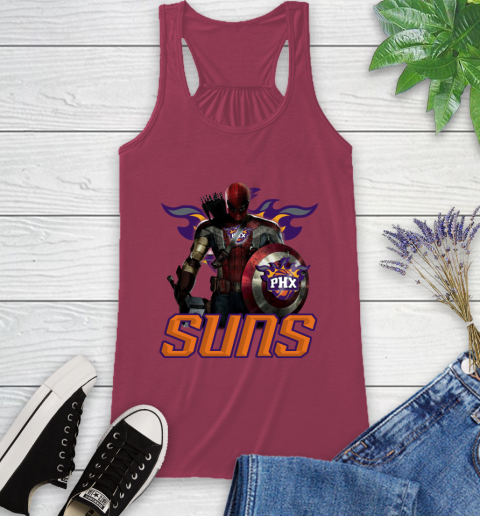 Phoenix Suns NBA Basketball Captain America Thor Spider Man Hawkeye Avengers Racerback Tank 8