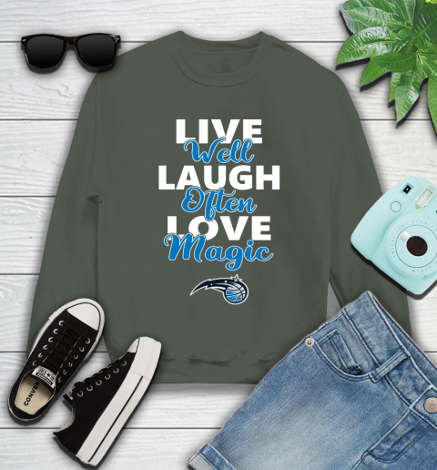 NBA Basketball Orlando Magic Live Well Laugh Often Love Shirt Youth Sweatshirt 7
