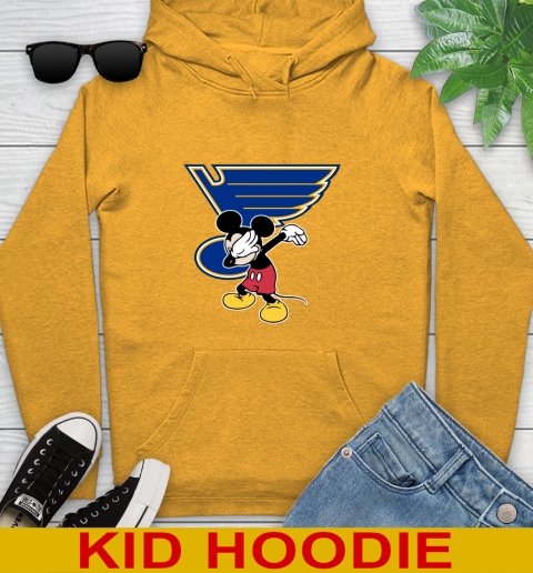 St.Louis Blues NHL Hockey Dabbing Mickey Disney Sports Youth Hoodie 3