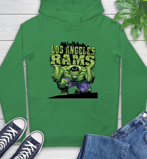 Los Angeles Rams NFL Football Incredible Hulk Marvel Avengers Sports Hoodie 8