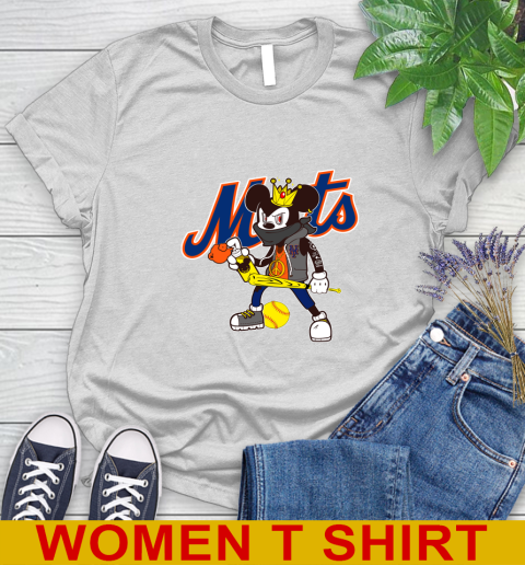New York Mets MLB Baseball Mickey Peace Sign Sports Women's T-Shirt