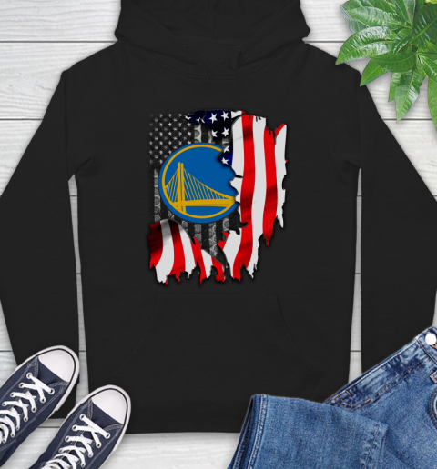 Golden State Warriors NBA Basketball American Flag Hoodie