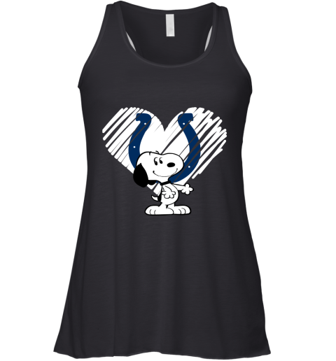 I Love Snoopy Indianapolis Colts In My Heart NFL Racerback Tank