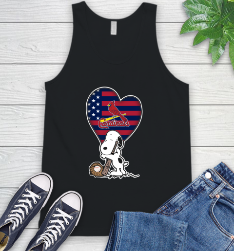 St.Louis Cardinals MLB Baseball The Peanuts Movie Adorable Snoopy Tank Top 2