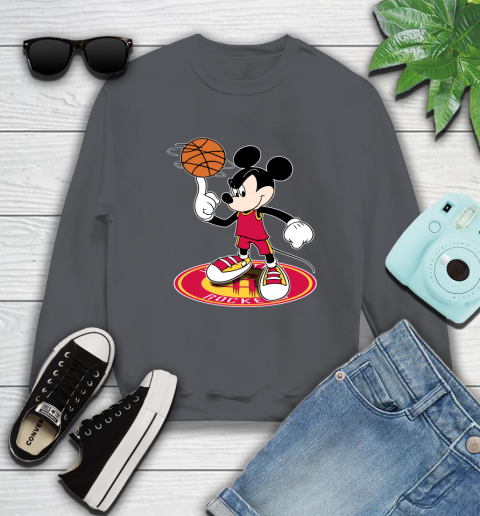 NBA Basketball Houston Rockets Cheerful Mickey Disney Shirt Sweatshirt 6