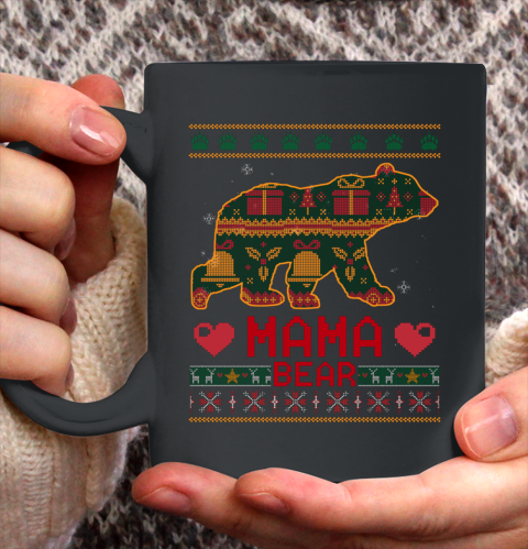 Mama Bear Christmas Pajama Ugly Xmas Sweater Family Gift Ceramic Mug 11oz