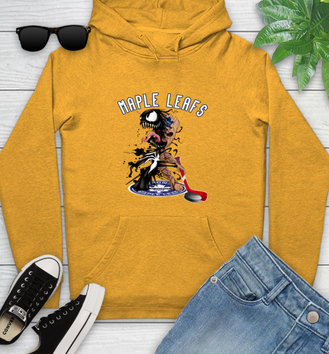 NHL Toronto Maple Leafs Hockey Venom Groot Guardians Of The Galaxy Youth Hoodie 3