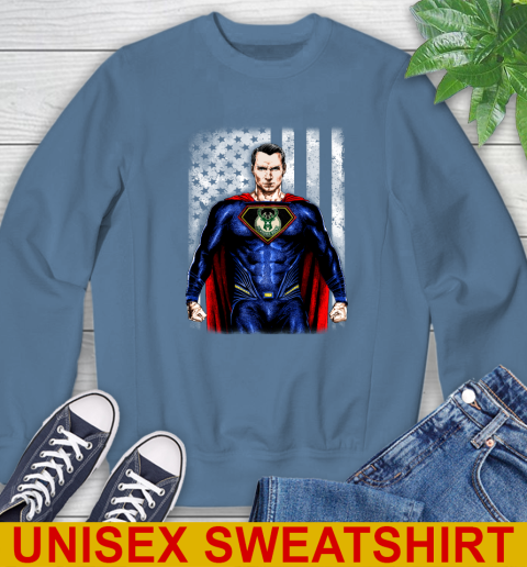 NBA Basketball Milwaukee Bucks Superman DC Shirt Sweatshirt 11 NBA Basketball Milwaukee Bucks Superman DC Shirt Sweatshirt - Image 11
