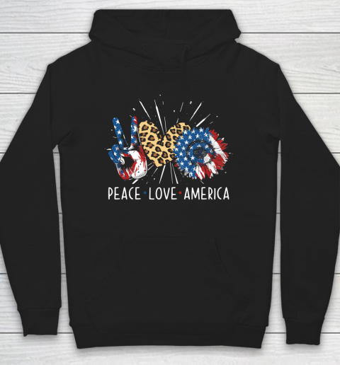 America USA Patriot Woman Independence Day 4th Of July Hoodie