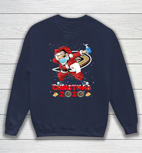 Anaheim Ducks Funny Santa Claus Dabbing Christmas 2020 NHL Sweatshirt 2