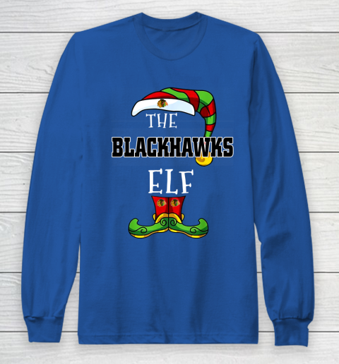 Chicago Blackhawks Christmas ELF Funny NHL Long Sleeve T-Shirt 6