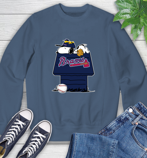 MLB Atlanta Braves Snoopy Woodstock The Peanuts Movie Baseball T Shirt Sweatshirt 7