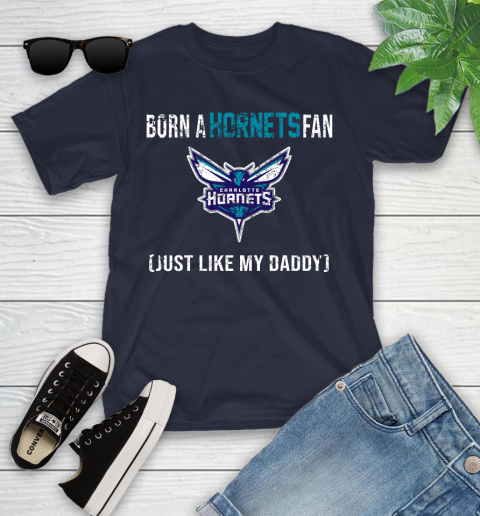 NBA Charlotte Hornets Loyal Fan Just Like My Daddy Basketball Shirt Youth T-Shirt 2