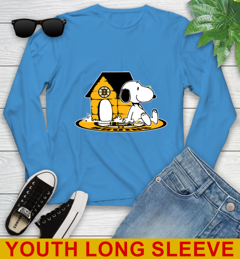 NHL Hockey Boston Bruins Snoopy The Peanuts Movie Shirt Youth Long Sleeve 8