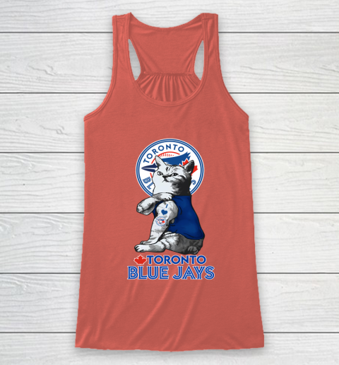 MLB Baseball My Cat Loves Toronto Blue Jays Racerback Tank - Image 4