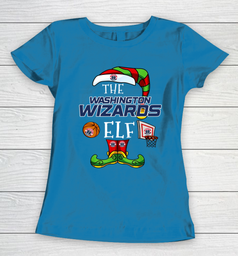 Washington Wizards Christmas ELF Funny NBA Women's T-Shirt 6