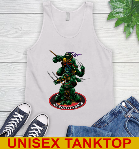 NHL Hockey Chicago Blackhawks Teenage Mutant Ninja Turtles Shirt Tank Top