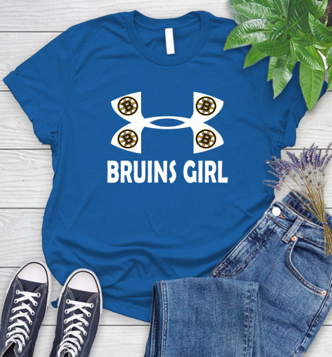 NHL Boston Bruins Girl Under Armour Hockey Sports Women's T-Shirt 12