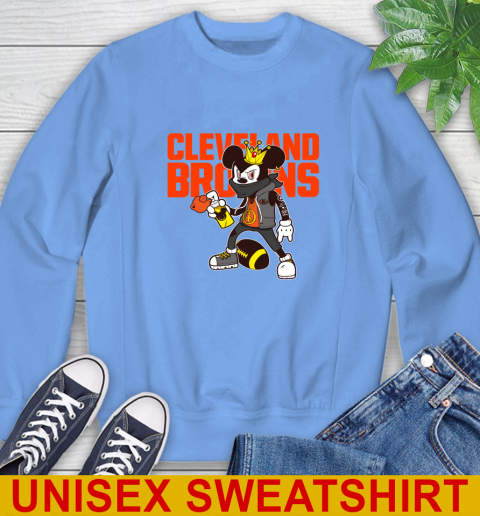 Cleveland Browns NFL Football Mickey Peace Sign Sports Sweatshirt 11
