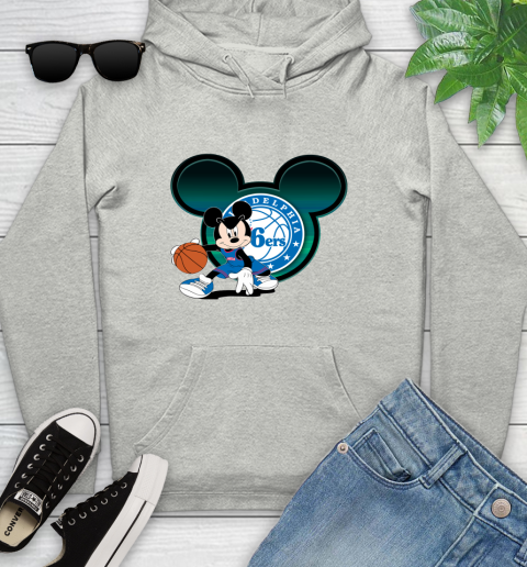 NBA Philadelphia 76ers Mickey Mouse Disney Basketball Youth Hoodie