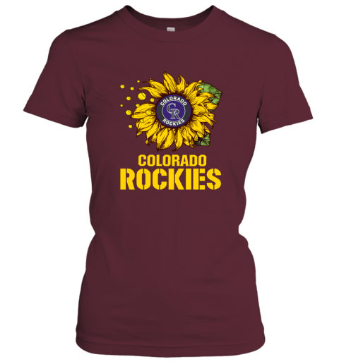 Colorado Rockiers Sunflower MLB Baseball Women's T-Shirt