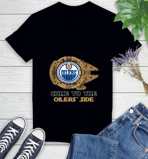NHL Come To The Edmonton Oilers Wars Hockey Sports Women's V-Neck T-Shirt