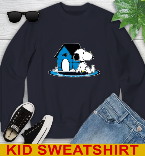 NFL Football Carolina Panthers Snoopy The Peanuts Movie Shirt Youth Sweatshirt 3