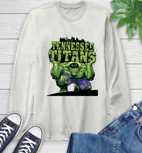Tennessee Titans NFL Football Incredible Hulk Marvel Avengers Sports Long Sleeve T-Shirt 12