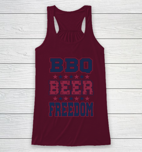 BBQ Beer Freedom Racerback Tank 3