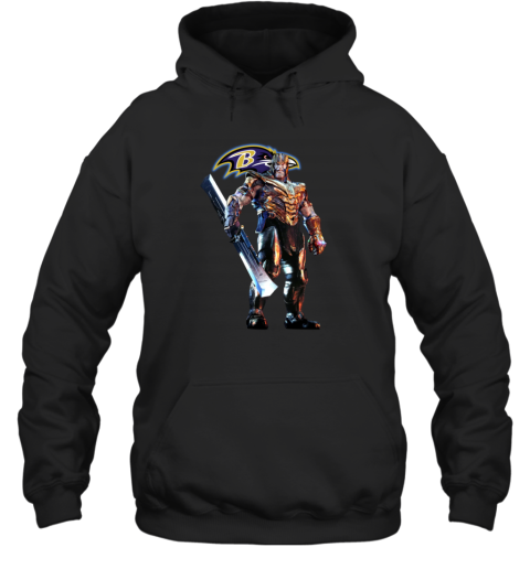 NFL Thanos Marvel Avengers Endgame Football Baltimore Ravens Hoodie