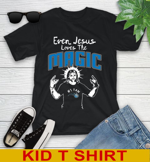 Orlando Magic NBA Basketball Even Jesus Loves The Magic Shirt Youth T-Shirt