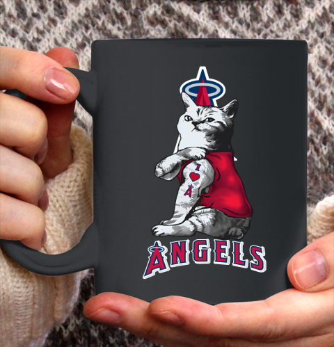 MLB Baseball My Cat Loves Los Angeles Angels Ceramic Mug 11oz 2