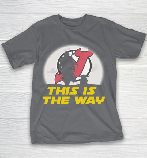 New Jersey Devils NHL Ice Hockey Star Wars Yoda And Mandalorian This Is The Way Youth T-Shirt 13