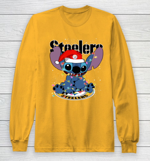 Pittsburgh Steelers NFL Football noel stitch Christmas Long Sleeve T-Shirt 2