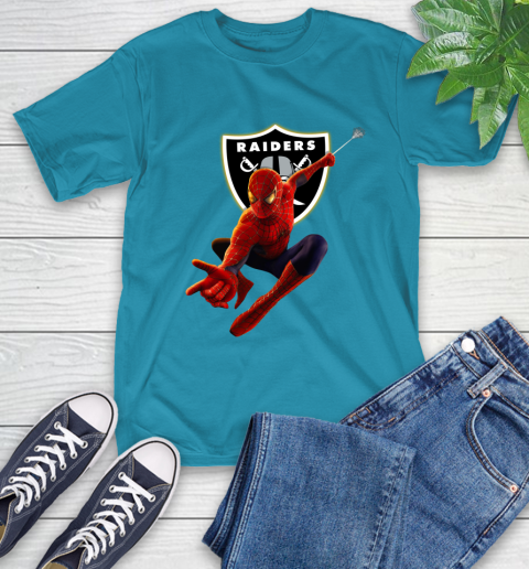 NFL Spider Man Avengers Endgame Football Oakland Raiders T-Shirt 8